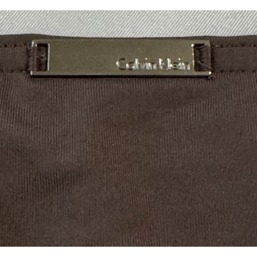 Calvin Klein Women's Bikini Bottoms Large Brown/Smoke‎ Swimsuit Classic Timeless